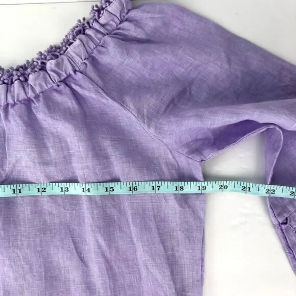Guess Womens S Mini Dress Lavender Linen Eyelet Embroidered Romantic‎ Fairy